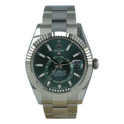 Rolex Sky Dweller 336934 Green Dial Brand New Buy Pre Owned Rolex Watch