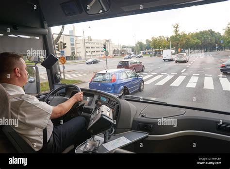 Helsinki Finland September 21 2014 Inside Volvo Bus Volvo Buses