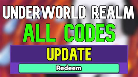 New Underworld Realm Codes Roblox Underworld Realm Codes January