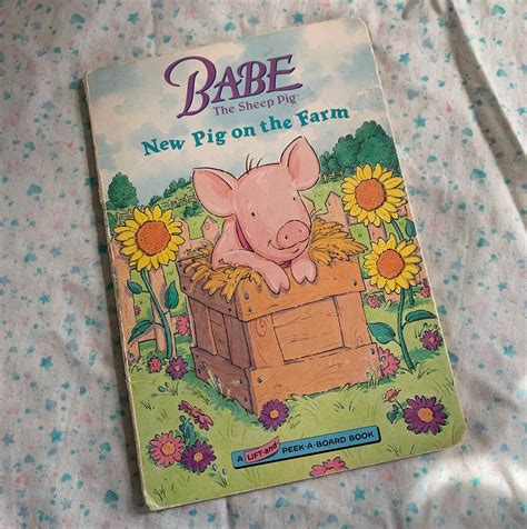 Vintage Babe The Sheep Pig New Pig On The Farm Lift And Peek A Board Book S Etsy