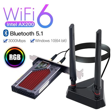 Mbps Wireless Desktop Pcie Intel Ax Wifi Adapter Rgb Bluetooth