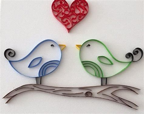 Love Birds Quilled Paper Art Quilling Designs Paper Quilling