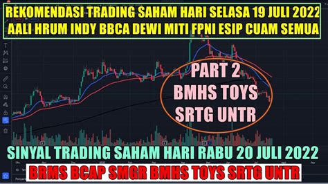 PART 2 Sinyal Rabu 20 Juli 2022 Rekomendasi Saham Scalping Trading