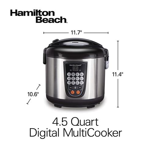 Hamilton Beach Digital Programmable Rice And Slow Cooker Food Steamer