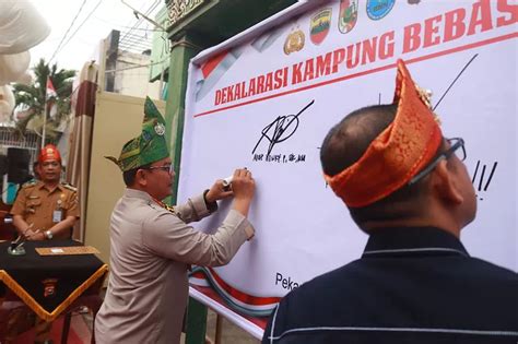 Polresta Pekanbaru Jadikan Kampung Dalam Sebagai Kampung Bebas Narkoba