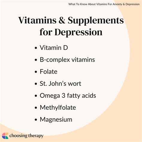 Vitamins That Help With Depression & Anxiety