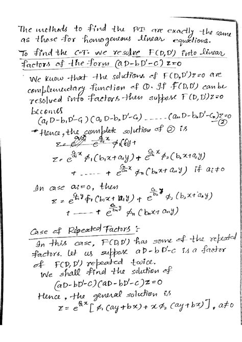 SOLUTION Solution Of Non Homogeneous Linear Pde With Constant Coeff