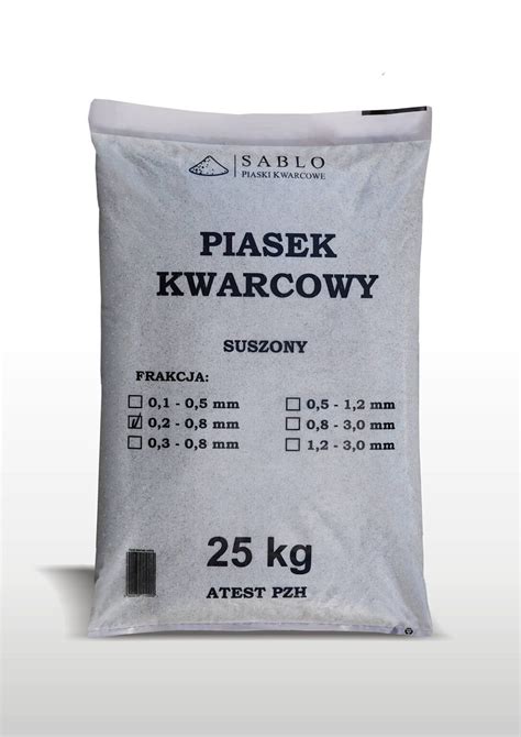 Piasek Kwarcowy Do Piaskowania Kg Frakcja Mm Sablo