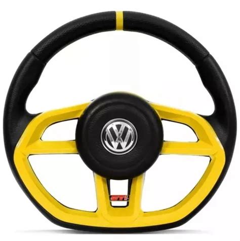 Volante Esportivo Gti Vision Amarelo P Crossfox 2007 Cubo