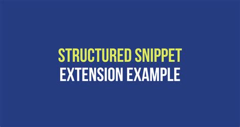 Structured Snippet Extension Example Virtual Valley