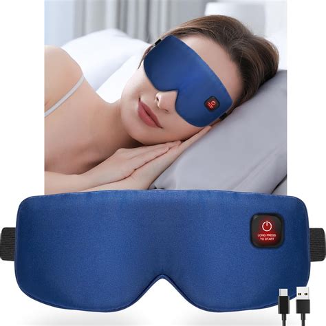 Heated Eye Mask Cordless For Dry Eyes Usb Eyes Heating Pad Rechargeable Real Silk Sleep Mask