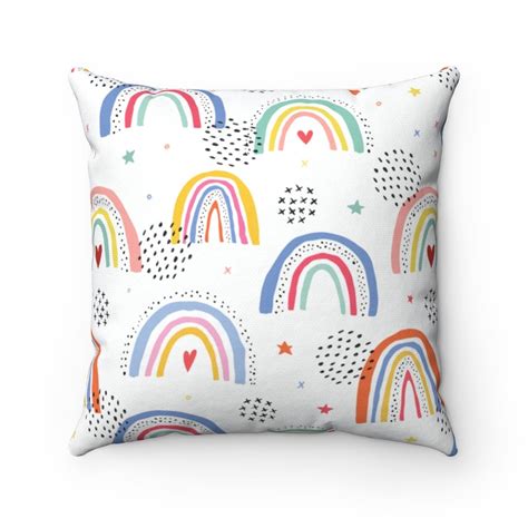 Almohada de lanzamiento arco iris almohada de guardería Etsy