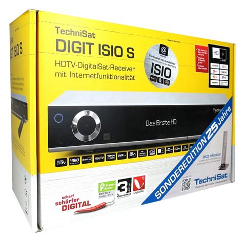 TechniSat DIGIT ISIO S Edition Schwarz HDTV TWIN Sat Receiver 12