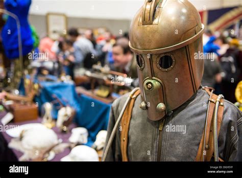 LONDON, UK - OCTOBER 26: Steampunk rocketeer outfit in the Comicon at ...