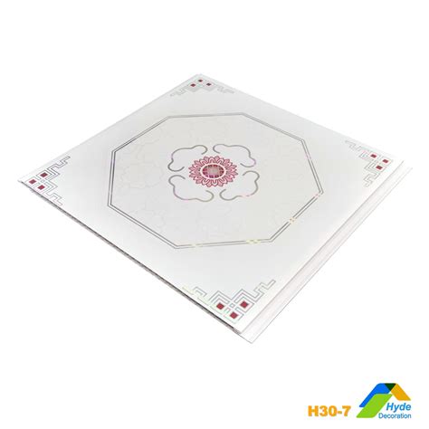 Hot Stamping Film Flower Design Flat Board Type PVC Ceiling PVC Wall Panel Hot Stamping