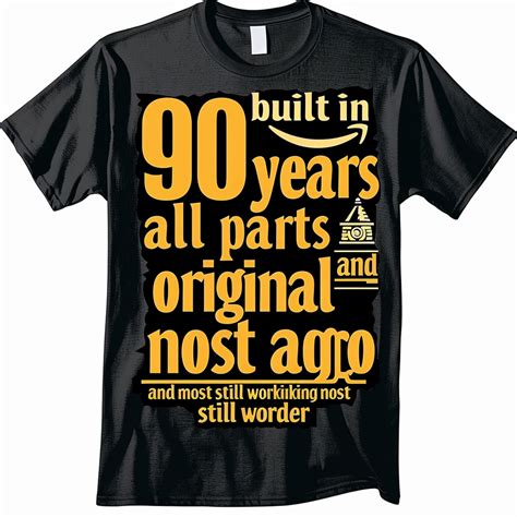 Vintage Charm Men S Th Birthday Tshirt Built In Years Ago All