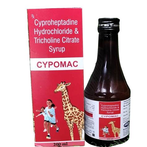 Cyproheptadine Hydrochloride And Tricholine Citrate Syrup Ml