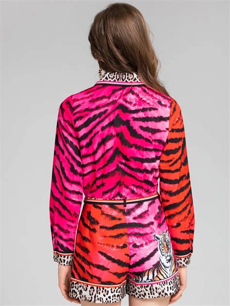 Tiger On Watch Two Piece Set Comino Couture