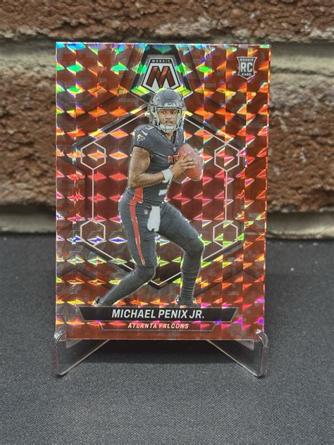 2024 Panini Mosaic Rookies Red Camo Mosaic Prizm 308 Michael Penix