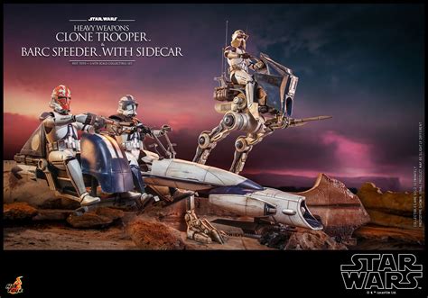 Hot Toys Star Wars The Clone Wars Th Scale Heavy Weapons Clone Trooper And BARC Speeder