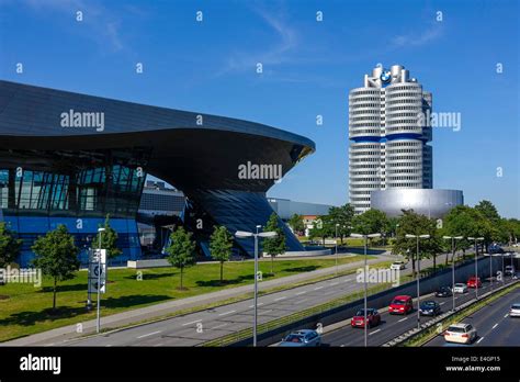 BMW Welt And Headquarters BMW Four Cylinder Munich Bavaria Germany