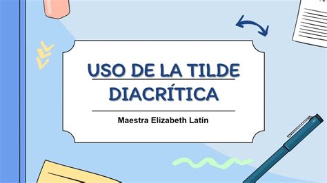 Ortografía Tema La tilde diacrítica YouTube