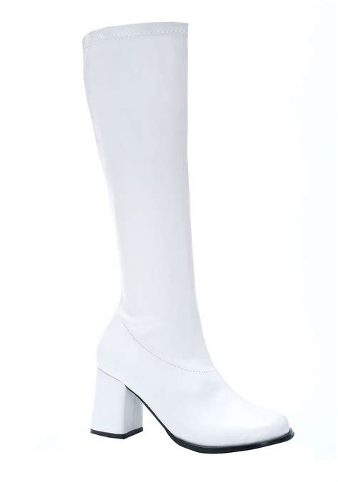 White Gogo Costume Boots For Women Off