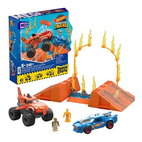 Tiger Shark Hot Wheels Monster Trucks Mega Construx Buildable Building