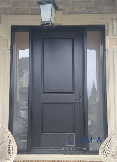 Products Single Black Door With Twin Sidelites Luma Doors