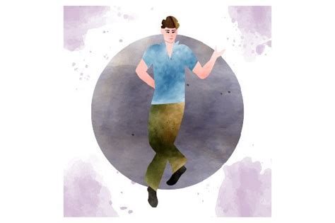 Male Salsa Dancer Watercolor Svg Cut File By Creative Fabrica Crafts
