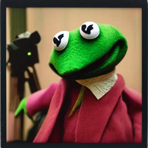 Kermit The Frog Dressed As A Obi Wan Polaroid Photo Stable