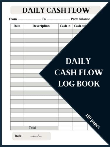 Daily Cash Flow Log Book Petty Cash Log Book For Tracking Payment