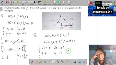 Integral de línea en curvas parametrizadas YouTube