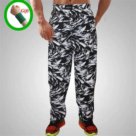 Buy Men Bodybuilding Baggy Pants High Elastic Cotton Gym Clothing Fitness Pants