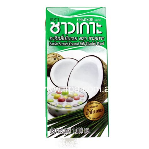 Chaokoh Pandan Scented Coconut Milk 1l Irpa