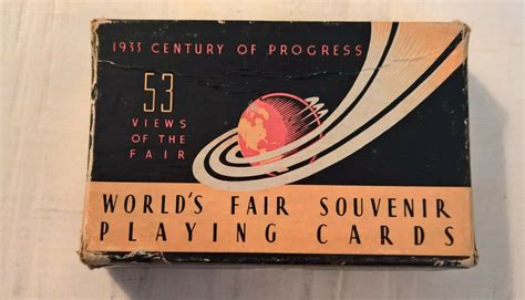 Vintage Chicago World S Fair Souvenir Playing Cards Century Of