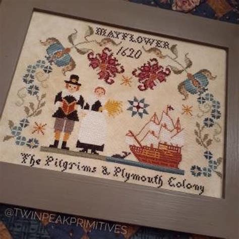 PILGRIMS OF PLYMOUTH Cross Stitch Pattern By Twin Peak Primitives