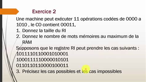 S Exercices Corrig S Architecture Des Ordinateurs Von Neumann