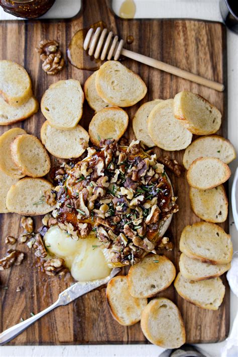 Honey Baked Brie With Fig Jam And Walnuts Simply Scratch