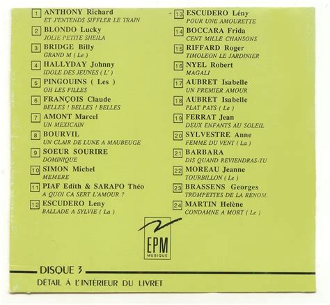 Release Anthologie de la chanson française enregistrée 1962 by