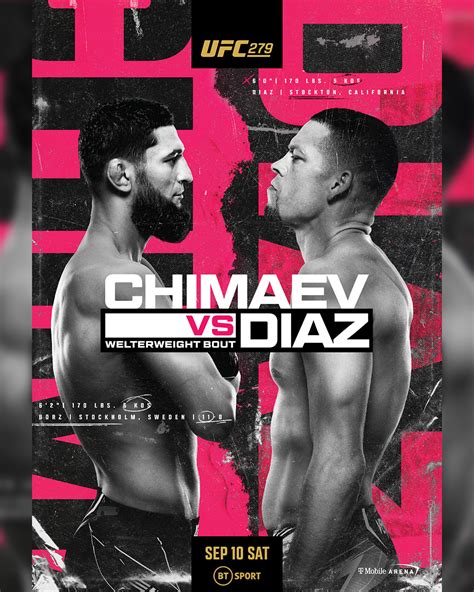 Oficjalny Plakat Promuj Cy Gal Ufc Chimaev Vs Diaz Aktualna