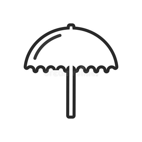 Umbrella Silhouette Isolated Icon Stock Vector - Illustration of ...