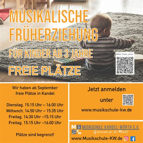 Mfe Kurse Freie Pl Tze Ab September Musikschule Kandel W Rth E V