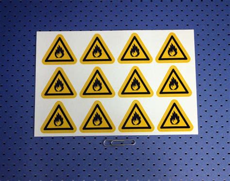 Flammable Warning Labels Sticker Sheet - Etsy