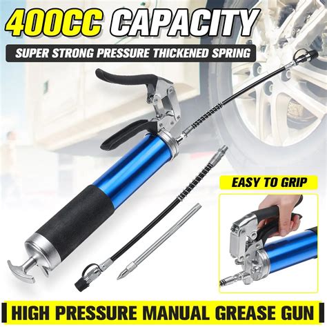 9000psi Grease Gun 400cc Heavy Duty Manual Grease Gun Pistol Grip