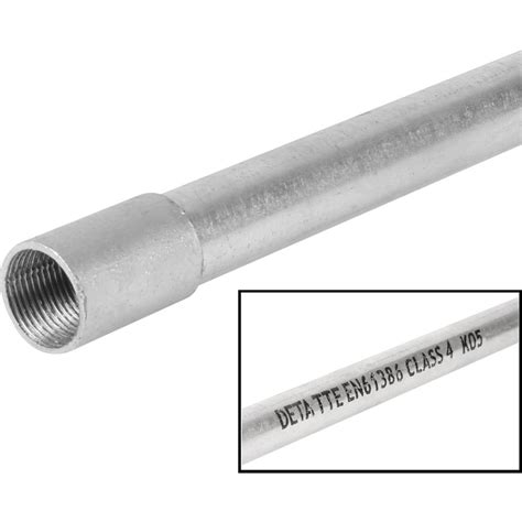 Deta Galvanised Metal Conduit 20mm X 3m Toolstation