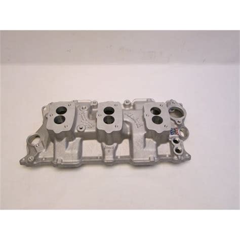 Garage Sale Edelbrock 5418 Small Block Chevy 3x2 3 Bolt Carb Intake Manifold