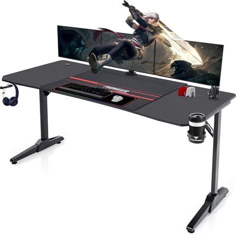 Devoko Bureau Gaming 160cm Bureau Gamer Informatique Table Gaming Bueau