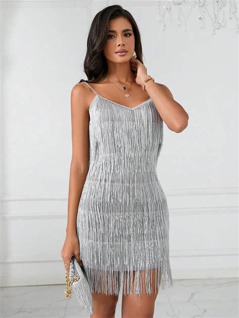 Shein Bae Fringe Trim Cami Dress Shein South Africa