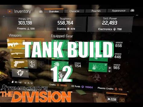 The Division Ultimate TANK BUILD 558K Toughness 300K DPS 22K